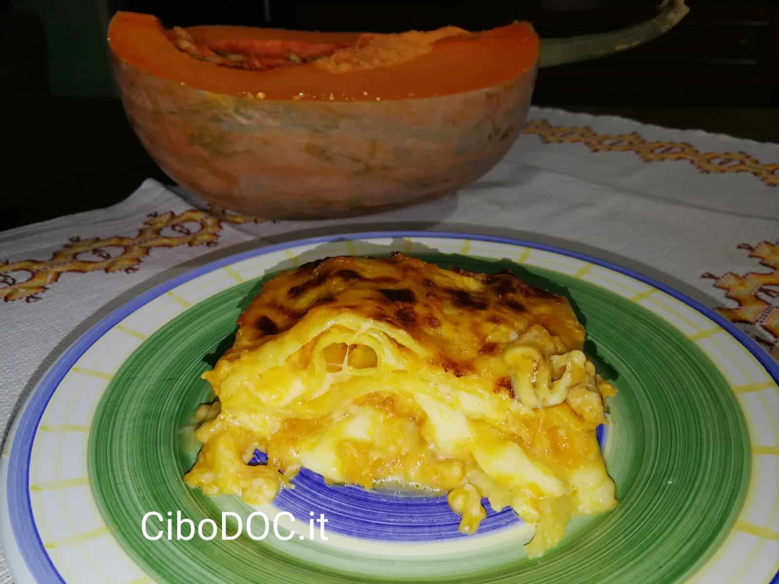 lasagne con zucca vegetariane